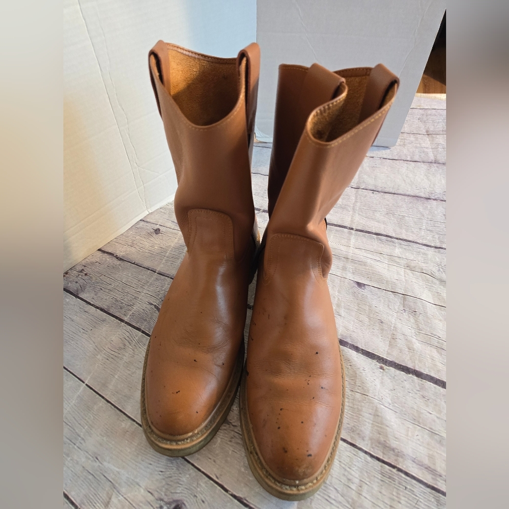 KINGWORK MAX MEN'S BOOTS LEATHER CAMEL MADE IN MEXICO SIZE 9